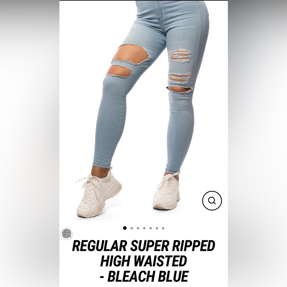 Fitjeans high waisted super ripped jeans